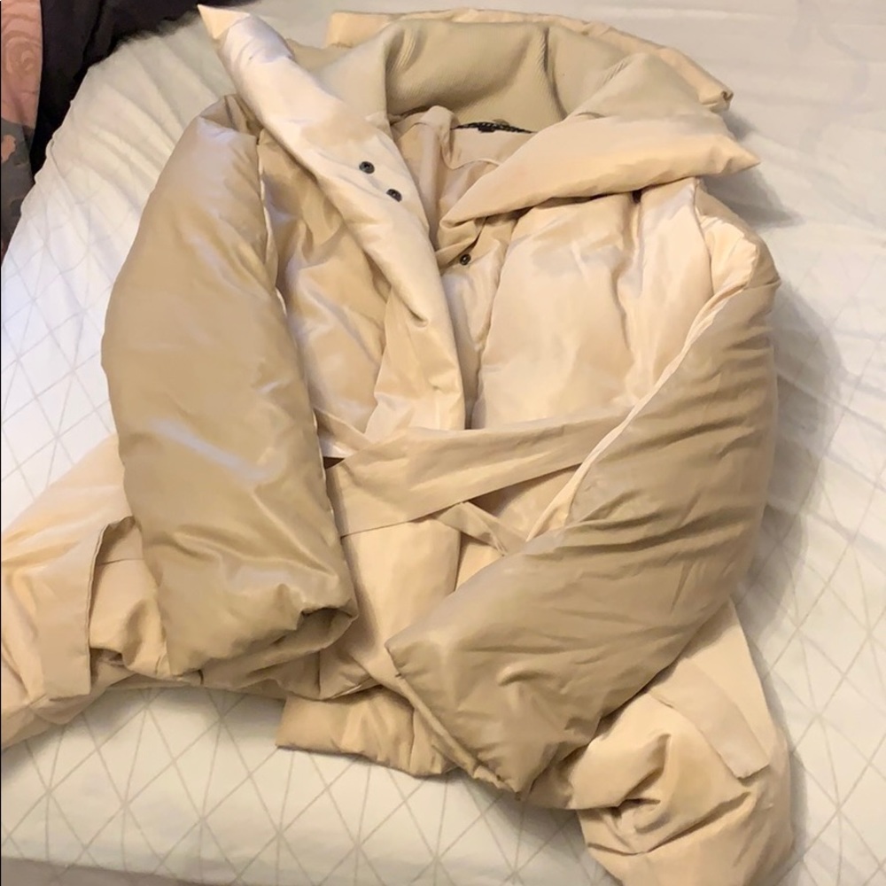 Brown coat with belt